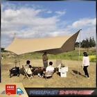 5-8 People Octagon Camping Awning Sunscreen Waterproof Sunshade Tent (Khaki)