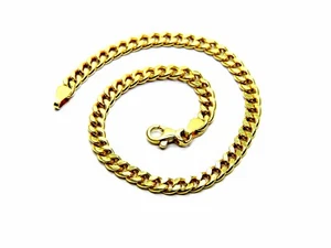 Yellow Gold Bracelet 18K 750/1000 Men Women Classic Gourmet Mesh 20 cm - Picture 1 of 7