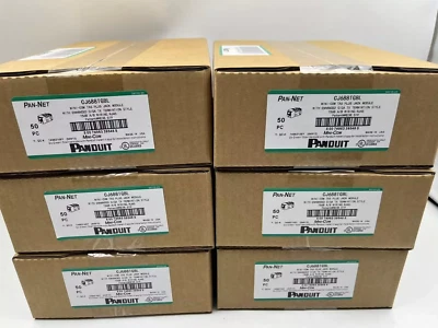 Panduit Giga TX Cat6 socket black CJ688TGBL 50. free shipping - Image 1 of 4