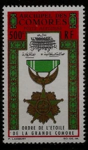 Französischer Archipel der Komoren Sternorden Postfrisch Luftpost Marke 1964 $17 - Bild 1 von 1