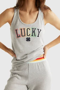 Lucky Gr. L Pride Heather Grey Nachtwäsche Set Racerback weich kuschelig - Bild 1 von 6