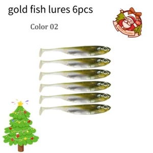 3.14inch Soft Lures 8cm Shad Fishing Worm Swimbaits Rubber Tail Soft Lure 6pcs - Picture 1 of 15