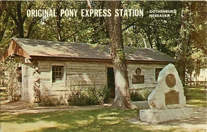 Postcard Original Pony Express Station, Gothenburg, NE - Imagen 1 de 2