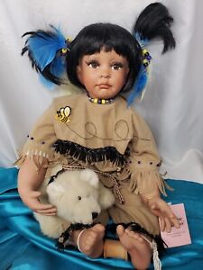 “Honey Bee “ 21" Doll Kelly RuBert Paradise Galleries  2002 indigenous girl bear