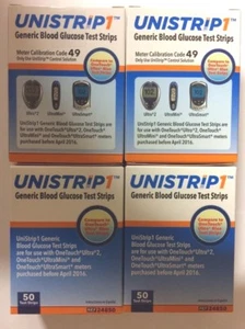 UniStrip 200 Test Strips for Use with Onetouch Ultra Meters Exp: 10/15/2025
