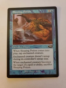 MTG Magic The Gathering Card Sleeping Potion Enchant Creature Blue Planeshift - Picture 1 of 2