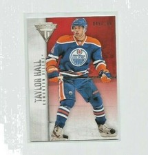 TAYLOR HALL (Edmonton Oilers) 2013-14 PANINI TITANIUM RED PARALLEL CARD #49/199 