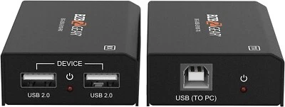 BZBGEAR 2-Port USB 2.0 Extender Over Cat5e/6/7 Cable up to 330ft BG-USB-LR100 - Image 1 of 4