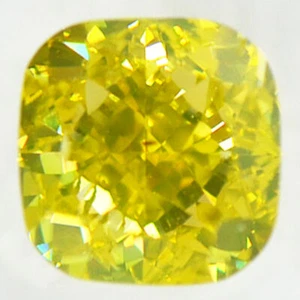 Cushion Shape Diamond Fancy Yellow Loose IGI Certified Enhanced 1.41 Carat SI1 - Picture 1 of 6