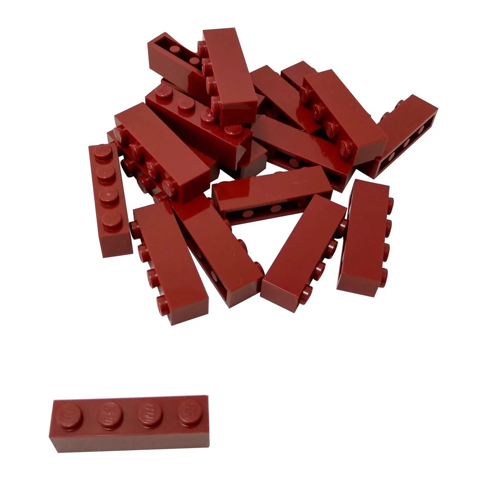 20 NEUE LEGO Brick 1 x 4 Dunkelrot - Bild 1 von 1