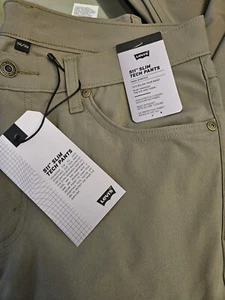 Levi's 511 Men Sz 31x30 Green Olive Slim Tech Pants Stretch Cooling Fabric 0012 - Picture 1 of 6