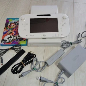 Consola Nintendo Wii U 8GB Blanca Funcionando con Juego Splatoon Versión Japonesa - Imagen 1 de 14