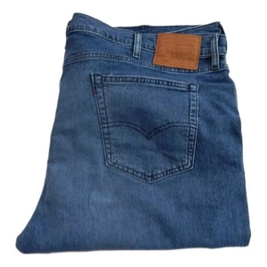 Levi Lot 502 Jeans Tapered Stretch Blue Waist 48 Leg 30 W48 L30 Zip Fly (Q6895) - Picture 1 of 10