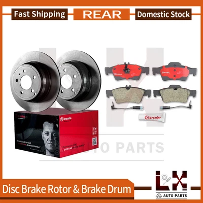 布雷博 6 后制动转子和垫适用于 2003 - 2006 梅赛德斯 - 奔驰 S430 — 第 1/4 张图片