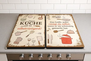 Herd-Abdeckplatte Küche Ceranfeld-Abdeckung 2er Set,  Herdabdeckung 30 x 52 - Bild 1 von 4