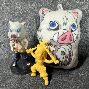 Demon Slayer WCF Figure Inosuke Bandai Eraser Plush Lot Japan - Picture 1 of 2