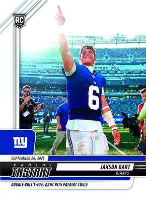 Presale Jaxson Dart 2025 PANINI GRADED GEM-MT 10 GIANTS ROOKIE DEBUT #105 - Image 1 of 4