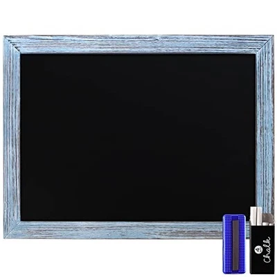 HBCY Creations Rustic Blue Magnetic Wall Chalkboard, 18" x 24" Framed Decorative - Image 1 of 4