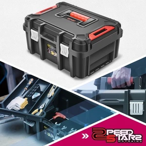 Large Capacity Tool Box Lockable w/Removable for Workshop Garage Household black - Picture 1 of 5