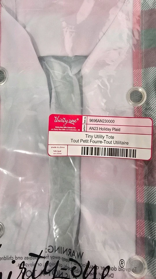 Bolso utilitario Thirty-One pequeño a cuadros de vacaciones Foto 1 de 4