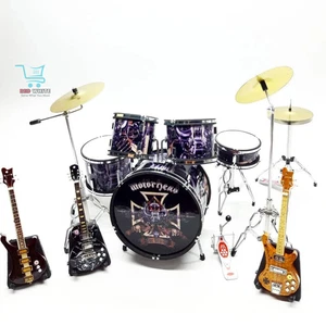 Mini Batería Motorhead + Mini Bajo Lemmy - Regalo Música Coleccionable - Imagen 1 de 5