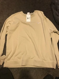 NEU Nike Herren Club French Terry Crew Oberteil Sweatshirt Rattan Größe Xxl 637902 206 - Bild 1 von 3