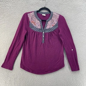 Akemi + Kin Anthropologie Bauerntop Damen klein lila Rollriegel Boho Cottagecore - Bild 1 von 15