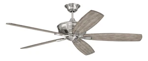 Brushed Polished Nickel 60"Ceiling Fan from the Santori 60 Collection - Picture 1 of 1