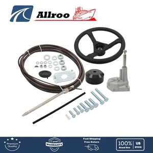 SS13716 For Waterborne Vehicles 16Ft Boat Rotary Steering System Outboard Kit - Picture 1 of 19