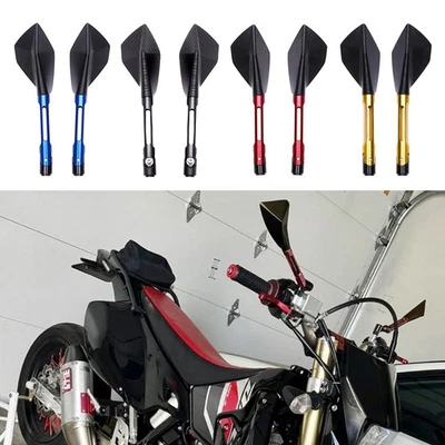 2x Espejos retrovisores laterales vista lateral para Suzuki DR-Z400SM DR125 DR200SE DR350 DR600 DR650 Foto 1 de 4