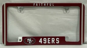 San Francisco 49ers License Plate Frame Metal, with Hardware & Caps- Set of 2 - Bild 1 von 2