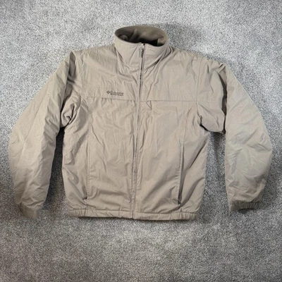 Chaqueta Columbia Para Hombre Medio Tostado Forrada de Vellón Aislada Bolsillos con Cremallera Completa Exterior Foto 1 de 4