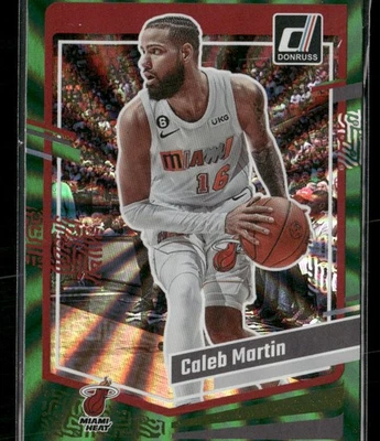 2023-24 Donruss #182 Caleb Martin Green Laser Holo Miami Heat - Image 1 of 2