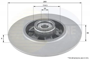 REAR BRAKE DISCS PAIR FOR RENAULT MEGANE GRANDTOUR 1.6 L COMLINE - Picture 1 of 4
