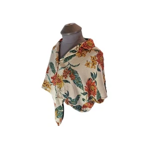 Pull & Bear Short Sleeve Cropped Tie Front Button shirt Size EUR M - Picture 1 of 12