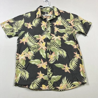 Rip Curl Button Up Shirt Floral Tropical Cotton Short Sleeve Party Mens XL - Bild 1 von 4