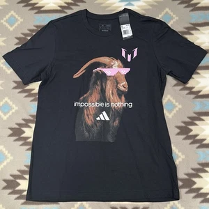 Mens Adidas Impossible Is Nothing Shirt Size M Lionel Messi Soccer GOAT - Imagen 1 de 2