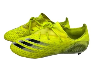 Adidas X Ghosted 2 Soccer Cleats FG FW6958 Mens Size 10.5 Solar Neon Yellow Blk - Picture 1 of 17