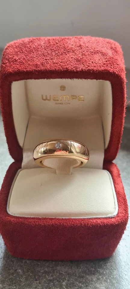 WEMPE BY KIM Sensual Ring kleiner Brillant 750 Rosegold 18 K massiv Größe 57-58 - Bild 1 von 4