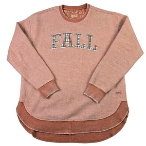 Royce Fall Autumn Inside Out Sweatshirt Women's XL Burnt Orange Soft Comfy Long - Picture 1 of 10