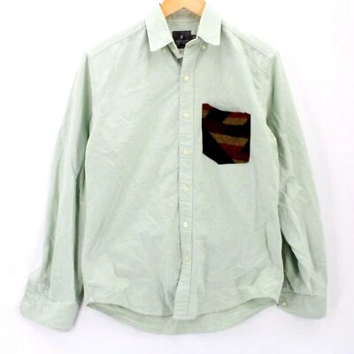 Hawkings McGill Shirt Mens Light Green Button Down Long Sleeve Cotton Size XS - Image 1 of 4