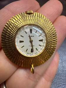 Chaika Orologio da Donna a Ciondolo Vintage URSS 1974 Art Déco Placcat - Imagen 1 de 6