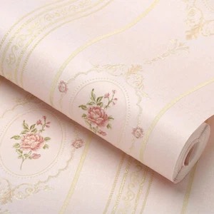 10M DIY Floral Wallpaper Embossed Non-woven Wall Papers Country Style Home Decor - Picture 1 of 17