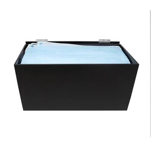Face Mask Dispenser, Acrylic Mask Box with Cover for Personal Face Masks (Black) - Picture 1 of 6