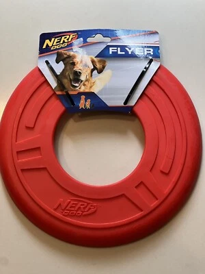 Nerf Dog Rubber Tire Flyer Dog Toy, Frisbee, Lightweight, Durable, Floats. - Image 1 of 2