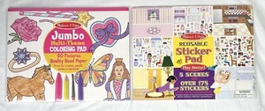 NEW Melissa & Doug Reusable Sticker Pad Play House! and Jumbo Coloring PAD NEW - Picture 1 of 1