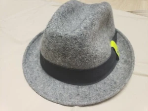 Armani Junior Boy's Fedora Hat 100% Wool Grey - Picture 1 of 4