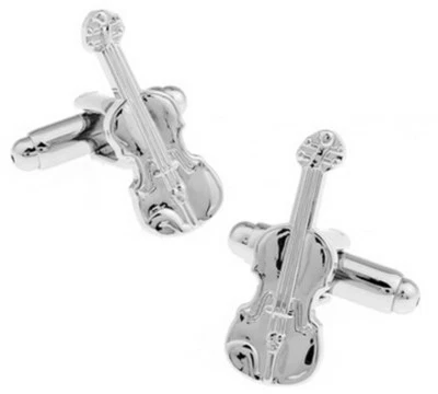 Neu Violoncello Violine Viola Orchester Silber Manschetten Von Cufflinks.Direct - Bild 1 von 4