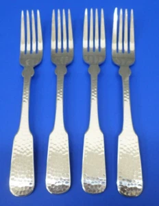 4 Towle HAMMERSMITH Silverplate KOREA 1690-1990 Silverware Flatware DINNER FORKS - Picture 1 of 9