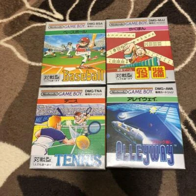 GB NINTENDO GAME BOY BASEBALL, TENNIS, ALLEWAY ETC. 4 GAMES JPN IMPORT GOOD - Image 1 of 4